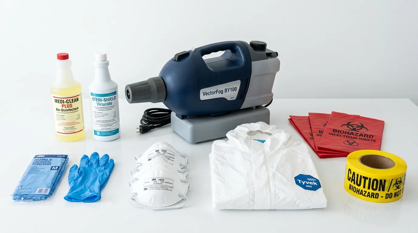 Professional biohazard remediation crew working in Berwick